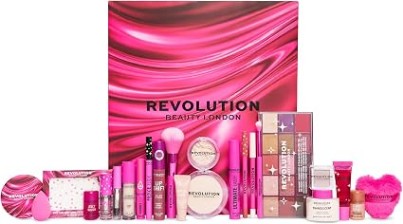 Revolution 24-Day Advent Beauty Calendar 2026, Christmas Makeup Gift Set